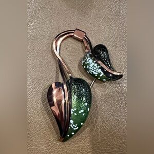 Matisse copper and enamel vintage pin